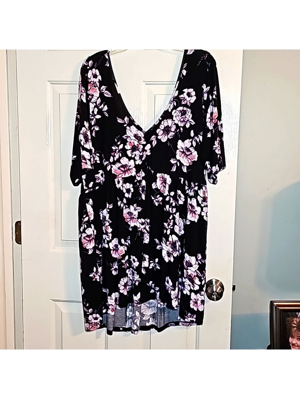 Sexy torrid hi low babydoll floral tunic